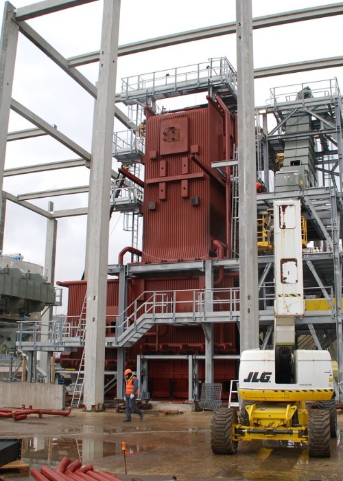 montaggio caldaia biomassa